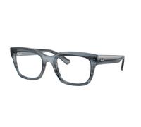 Ray-Ban Eyeglasses Unisex Chad Optics Bio-based - Striped Blue Frame Clear Lenses Polarized 54-22