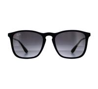 Ray - Ban Man RB4187 CHRIS 622/8G Sunglasses Injected Black Grey Squared Normal Shaded