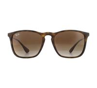 Ray-Ban Mens Sunglasses Chris 4187 856/13 Rubber Havana Gradient Brown - One Size
