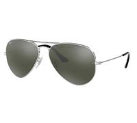 Ray-Ban Classic Aviator Sunglasses Silver Mirror - Black - 58 mm
