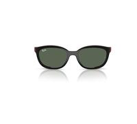 Ray-Ban Clipon Children Rb1632 Clip-on Kids Bio-based - Black On Rubber Red Frame Green Lenses 46-16