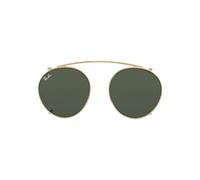 Ray-Ban Clipon Unisex Round Fleck Clip-on - Arista Gold Frame Green Lenses 49-21