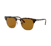 Ray - Ban RB3016 CLUBMASTER 130933 Unisex Sunglasses Acetate Turtle Brown Squared Normal
