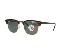 Ray-Ban Brown Tortoise CLUBMASTER Polarized Sunglasses RB3016 990/58 5 Brown