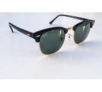 Ray-Ban Clubmaster Sunglasses The Classic 51mm Gloss Black RB3016 W0365 -ICONS