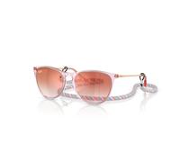 Ray - Ban RJ9060S JUNIOR ERIKA 7226V0 Kid Sunglasses Injected Violet Red Pantos Mirror Nuanced
