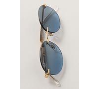 Ray-Ban Essentials Rimless Sunglasses at Free People in Gold/Navy - female