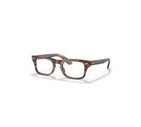 Ray-Ban Eyeglasses Children Burbank Optics Kids - Striped Havana Frame Clear Lenses Polarized 41-19