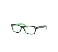 Ray-Ban Eyeglasses Children Rb1531 Optics Kids - Black On Green Frame Clear Lenses Polarized 46-16
