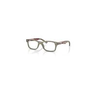 Ray-Ban Eyeglasses Children Rb1531 Optics Kids - Striped Green Havana Frame Clear Lenses Polarized 46-16