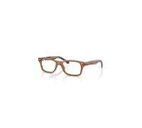 Ray-Ban Eyeglasses Children Rb1531 Optics Kids - Striped Yellow Havana Frame Clear Lenses Polarized 46-16