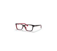 Ray-Ban Eyeglasses Children Rb1536 Optics Kids - Black On Red Frame Clear Lenses Polarized 48-16