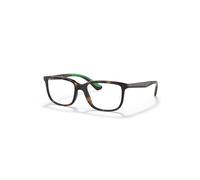 Ray-Ban Eyeglasses Children Rb1605 Optics Kids - Brown On Green Frame Clear Lenses Polarized 47-16