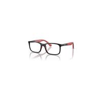 Ray-Ban Eyeglasses Children Rb1621 Optics Kids Bio-based - Black On Red Frame Clear Lenses Polarized 47-15