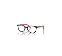 Ray-Ban Eyeglasses Children Rb1622 Optics Kids Bio-based - Black On Red Frame Clear Lenses Polarized 48-17