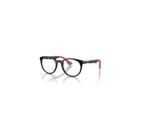 Ray-Ban Eyeglasses Children Rb1628 Optics Kids Bio-based - Black On Red Frame Demo Lens Lenses Polarized 48-17