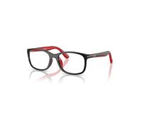 Ray-Ban Eyeglasses Children Rb1644 Optics Kids Bio-based - Black On Rubber Red Frame Clear Lenses Polarized 48-16