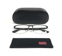Ray-Ban Eyeglasses Frames RB6335 2503 Matte Black Rectangle Half Rim 56-17-145