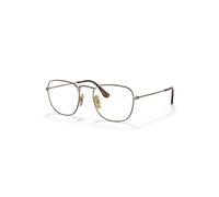 Ray-Ban Eyeglasses Man Frank Titanium Optics - Gold Frame Clear Lenses 48-20