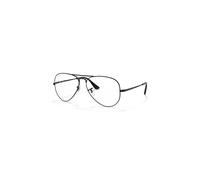 Ray-Ban Eyeglasses Unisex Aviator Optics - Black Frame Clear Lenses 58-14