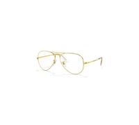 Ray-Ban Eyeglasses Unisex Aviator Optics - Gold Frame Clear Lenses 55-14