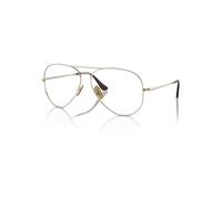 Ray-Ban Eyeglasses Unisex Aviator Titanium Optics - Arista Gold Frame Clear Lenses Polarized 58-14