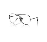 Ray-Ban Eyeglasses Unisex Aviator Titanium Optics - Black Frame Clear Lenses Polarized 58-14