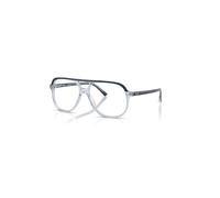 Ray-Ban Eyeglasses Unisex Bill Optics - Blue Transparent Frame Clear Lenses Polarized 56-14