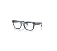 Ray-Ban Eyeglasses Unisex Chad Optics Bio-based - Striped Blue Frame Clear Lenses Polarized 52-22