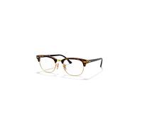 Ray-Ban Eyeglasses Unisex Clubmaster Fleck Optics - Black Frame Clear Lenses Polarized 49-21