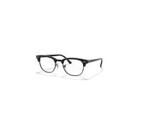 Ray-Ban Eyeglasses Unisex Clubmaster Marble Optics - Wrinkled Black Frame Clear Lenses 51-21