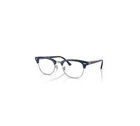 Ray-Ban Eyeglasses Unisex Clubmaster Optics - Blue Frame Clear Lenses Polarized 51-21
