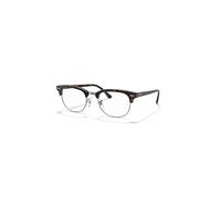 Ray-Ban Eyeglasses Unisex Clubmaster Optics - Dark Havana Frame Clear Lenses 51-21