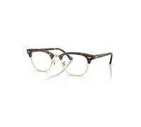 Ray-Ban Eyeglasses Unisex Clubmaster Optics - Havana Frame Clear Lenses Polarized 49-21