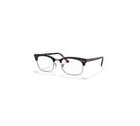 Ray-Ban Eyeglasses Unisex Clubmaster Square Optics - Havana Frame Clear Lenses 52-21