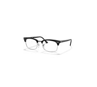 Ray-Ban Eyeglasses Unisex Clubmaster Square Optics - Shiny Black Frame Clear Lenses 52-21