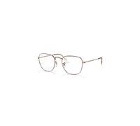 Ray-Ban Eyeglasses Unisex Frank Optics - Shiny Copper Frame Clear Lenses 51-20