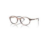 Ray-Ban Eyeglasses Unisex German Optics - Striped Pink Frame Clear Lenses Polarized 53-20