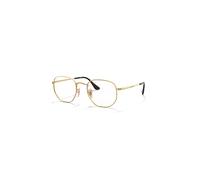 Ray-Ban Eyeglasses Unisex Hexagonal Optics - Arista Gold Frame Clear Lenses 51-21