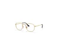 Ray-Ban Eyeglasses Unisex Hexagonal Optics - Arista Gold Frame Clear Lenses 54-21