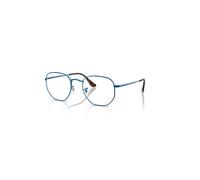 Ray-Ban Eyeglasses Unisex Hexagonal Optics - Blue Frame Clear Lenses Polarized 54-21