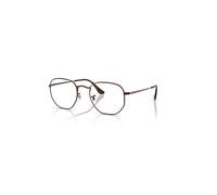 Ray-Ban Eyeglasses Unisex Hexagonal Optics - Brown Frame Clear Lenses Polarized 51-21