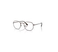 Ray-Ban Eyeglasses Unisex Hexagonal Optics - Brown Frame Clear Lenses Polarized 54-21