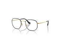 Ray-Ban Eyeglasses Unisex Hexagonal Optics - Gold Frame Clear Lenses Polarized 48-21