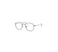 Ray-Ban Eyeglasses Unisex Hexagonal Optics - Gunmetal Frame Clear Lenses 51-21