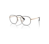 Ray-Ban Eyeglasses Unisex Hexagonal Optics - Havana On Rose Gold Frame Clear Lenses Polarized 54-21
