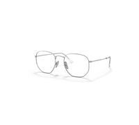 Ray-Ban Eyeglasses Unisex Hexagonal Titanium Optics - Silver Frame Clear Lenses Polarized 54-21