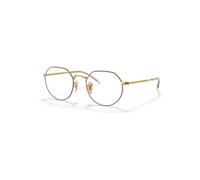 Ray-Ban Eyeglasses Unisex Jack Optics - Gold Frame Clear Lenses Polarized 49-20
