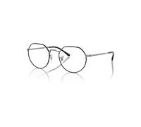 Ray-Ban Eyeglasses Unisex Jack Optics - Gunmetal Frame Clear Lenses Polarized 49-20