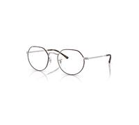 Ray-Ban Eyeglasses Unisex Jack Optics - Matte Silver Frame Clear Lenses Polarized 51-20